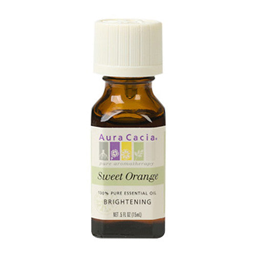 Aura Cacia 100% Pure Essential Oil Brightening Orange Sweet (Citrus Sinensis) - 0.5 Oz